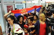 Doček srpskih olimpijaca na aerodromu Nikola Tesla u Beogradu
