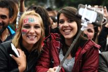 Doček ispred Skupštine sportista sa Olimpijskih igara.