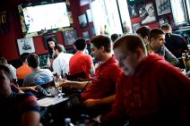 Mančester Junajted - Mančester Siti navijači u Beogradu