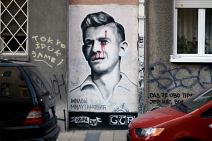 Uništen mural Milošu Milutinoviću u Beogradu FOTO