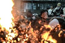 Badnjak paljen ispred Hrama Svetog Save