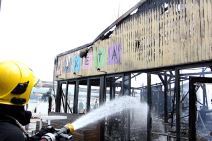 Požar na Adi Ciganliji, gori klub