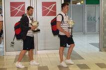 Srbija šampion Svetske lige 2017: Doček na aerodromu