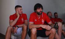 Koršarkaška reprezentacija Srbije na okupu pred pripreme za EP u Istanbulu.
