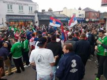 Navijači Srbije u Dablinu na Irska - Srbija (VIDEO, FOTO)