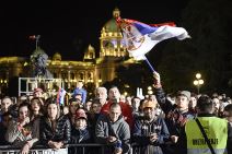 Doček odbojkašica Srbije isped Skupštine (FOTO)