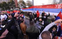 Srbija - Austrija: Navijači Srbije u Beču (FOTO)