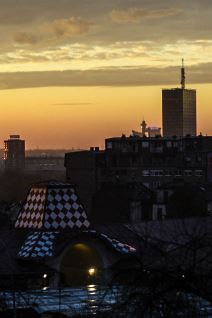 Zalazak sunca Beograd Fotografije