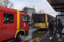 Zapalio se autobus 31 kod Hrama Svetog Save