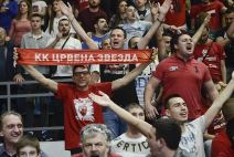 ABA liga: Crvena zvezda - Budućnost, fudbaleri Zvezde u publici FOTO