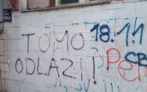 Vladimir Vermezović grafiti protiv Vermezovića u Podgorici