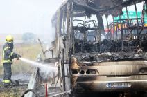  Autobus se zapalio kod Aerodroma Nikola Tesla