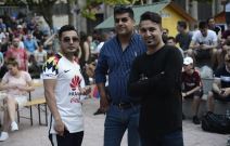 Srbija - Kostarika navijači u Beogradu Mundijalski trg FOTO