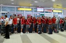 Doček fudbalera Zvezde u Beogradu posle plasmana u Ligu šampiona