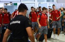 Doček fudbalera Zvezde u Beogradu posle plasmana u Ligu šampiona