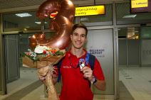 Ivana Španović i Strahinja Jovančević, aerodrom, fotografije