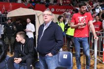 Ostoja Mijailović na klupi KK Partizan derbi treći meč polufinale ABA liga UŽIVO