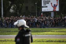 Grobari korteo pred 160 večiti derbi Zvezda - Partizan FOTO