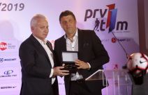 Svečanost najbolji tim Superlige fudbaleri Crvene zvezde i Partizana Marko Marin i Saša Ilić