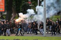Zvezda - Partizan finale Kupa 2019, fotografije Delije i Grobari korteo ka stadionu