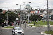 Zvezda - Partizan finale Kupa 2019, fotografije Delije i Grobari korteo ka stadionu