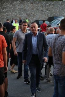 Ljubiša Tumbaković na utakmici Zvezde na Marakani