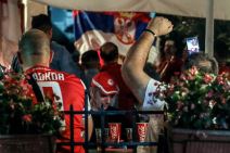 Crvena zvezda u Ligi šampiona: DELIJE slave uz TRUBAČE I BAKLJADU! FOTOGRAFIJE