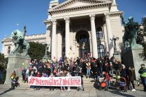 Protest Dižem glas za mame u Beogradu