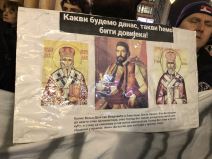 Beograd - Protest ispred ambasade Crne Gore