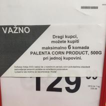 Korona virus ograničenje kupovine mleka, vode i brašna