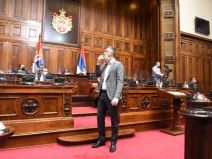 Skupština Srbije - incident - Boško Obradović