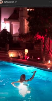 LUDILO NA ROĐENDANU JK: Karleuša se u beloj haljini i sa čašom u ruci BACILA u bazen! (FOTO)