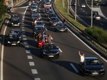 Auto-litija Beograd Crna Gora podrška ne damo svetinje izbori 2020 FOTOGRAFIJE