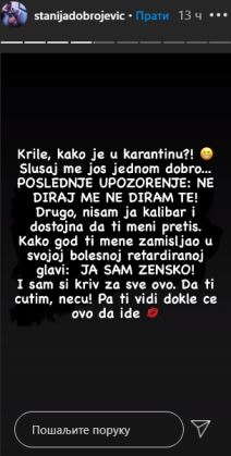 Zadruga 4 najnovije vesti učesnici Stanija Dobrojević Kristijan Golubović prepucavanje pretnje