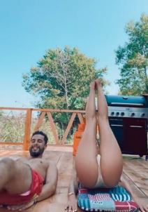 Zadruga Iva Grgurić uživo radi vežbe Iva Grgurić u bikiniju pokazala guzu na Instagramu FOTO