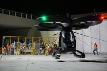 Leteći automobil test autonomno leteće vozilo fotografije