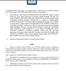 KK Crvena zvezda saopštenje ABA liga