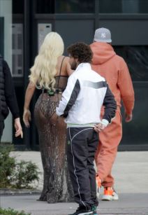 Jelena Karleuša snimanje providna haljina guza foto