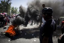 Čile protesti demonstracije polcija neredi fotografije