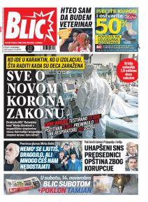 prelistavanje sutrasnje stampe 13 novembar 2020