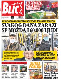 prelistavanje sutrasnje stampe 24 novembar 2020