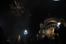 srpska nova godina docek vatomet bakljada hram svetog save fotografije