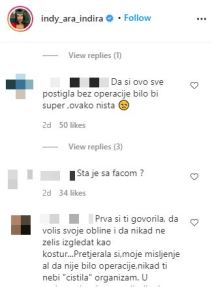 indira aradinovic indi izgled komentari mrsava kilogrami