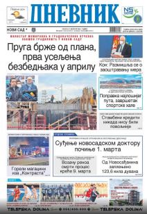 naslovne strane novina za subotu 13. februar