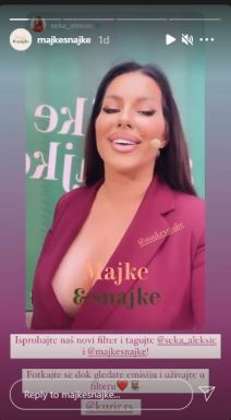 majke i snajke filter instagram seka aleksic 