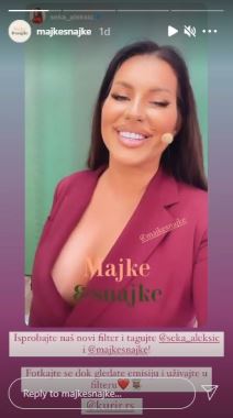 majke i snajke filter instagram seka aleksic 