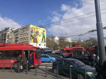 kolaps u beogradu saobracajna guzva na slaviji