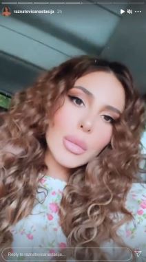 anastasija raznatovic noge frizura 