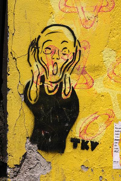 Srpska snajka se šokirala grafitima u Srbiji