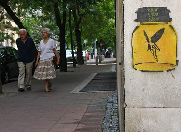 Srpska snajka se šokirala grafitima u Srbiji